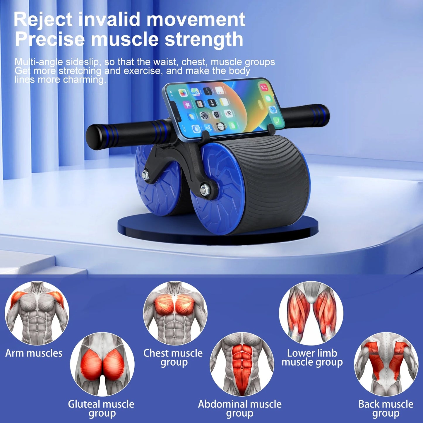 CoreFlex™ Automatic Rebound Abdominal Wheel