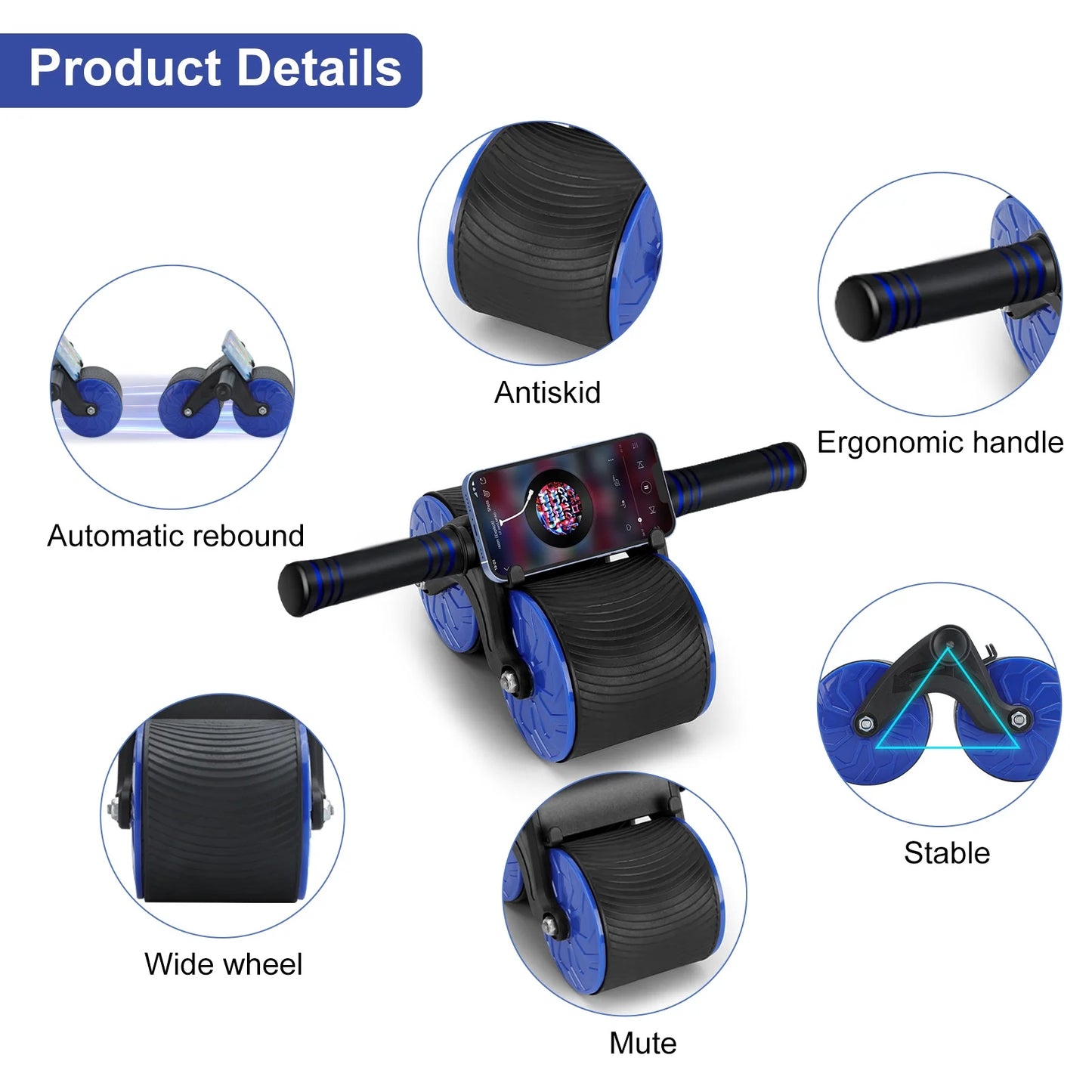 CoreFlex™ Automatic Rebound Abdominal Wheel