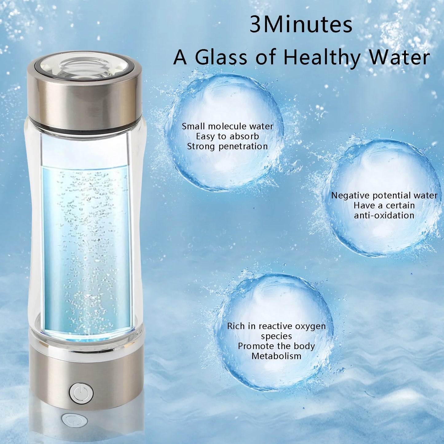 HydroPure™ Portable Hydrogen Water Ionizer