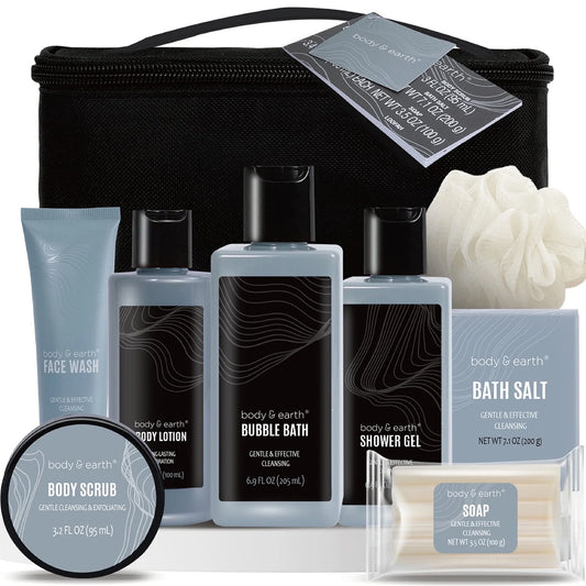 Gentleman's Luxury Spa Gift Set™ – 8-Piece Bath & Body Kit