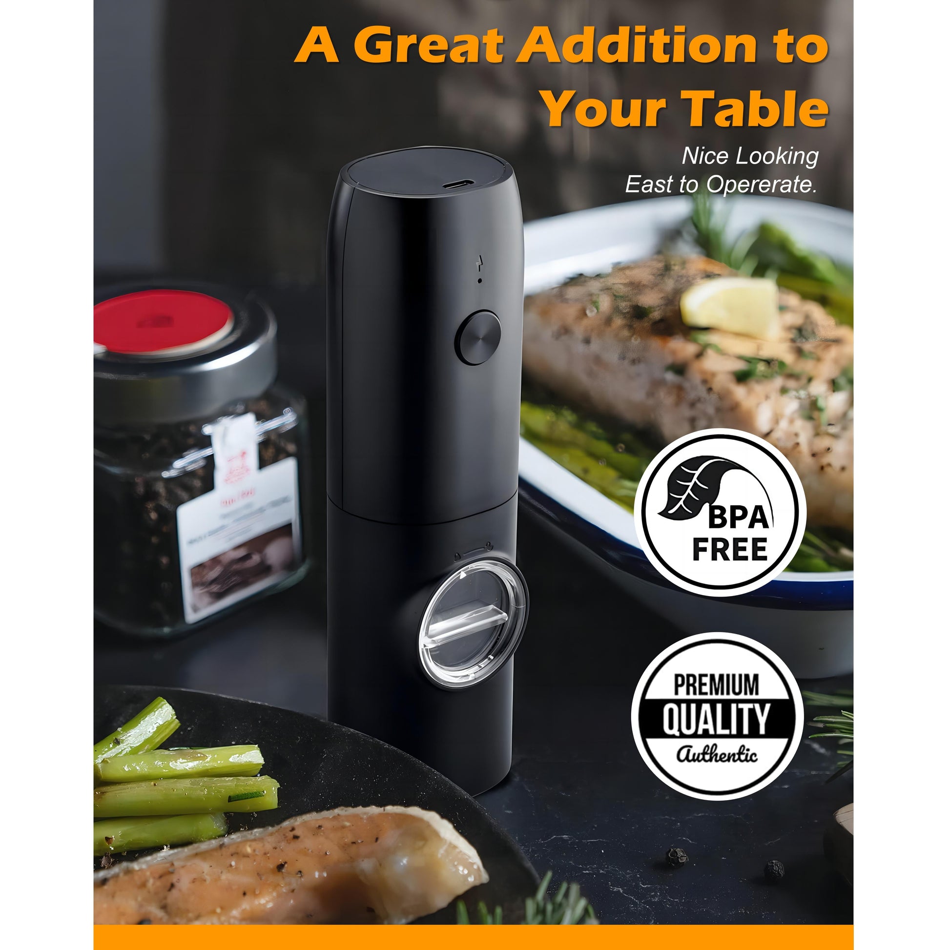 Electric Salt & Pepper Grinder™ – USB Rechargeable Mill