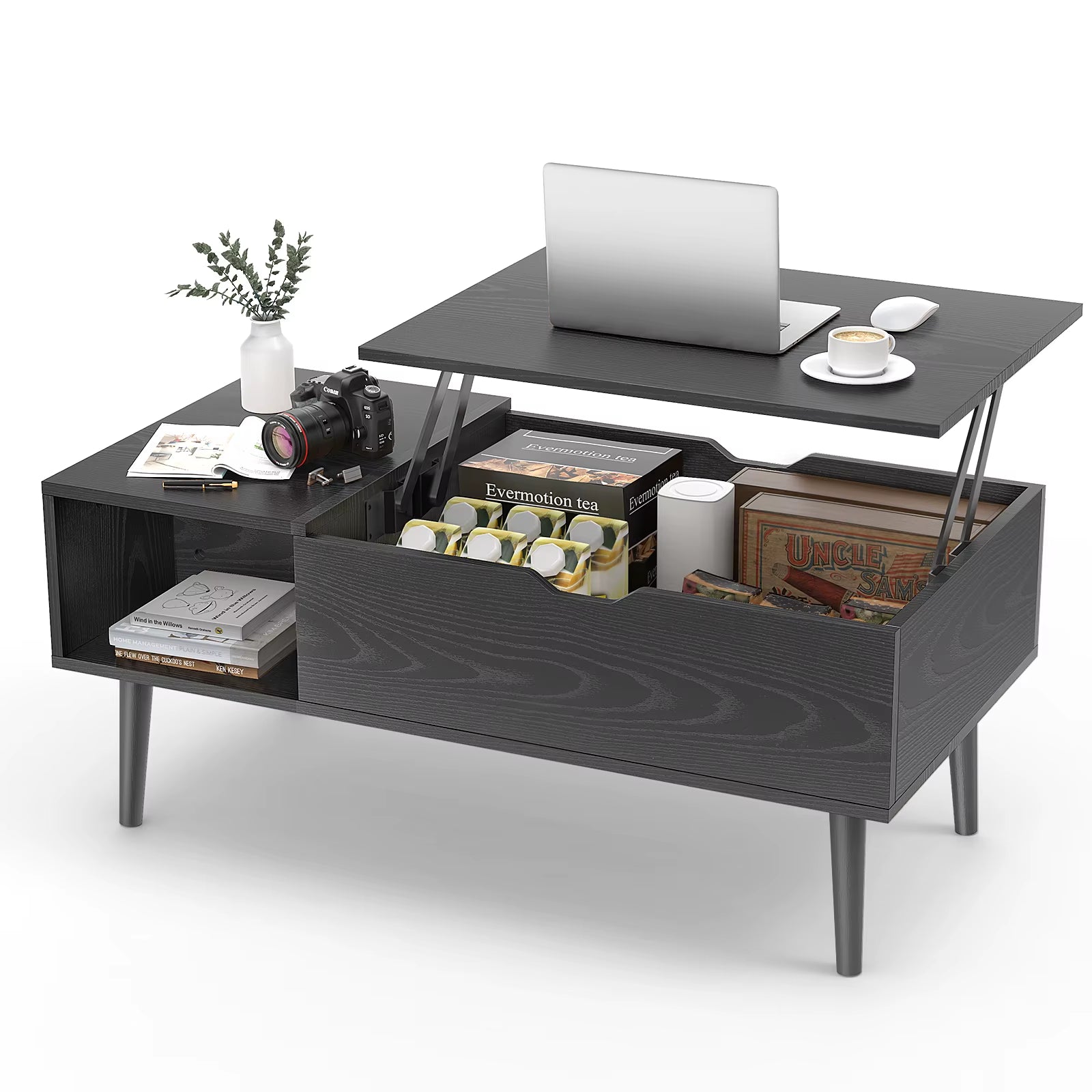 Elevate™ Lift-Top Coffee Table – Adjustable Wood Table with Storage