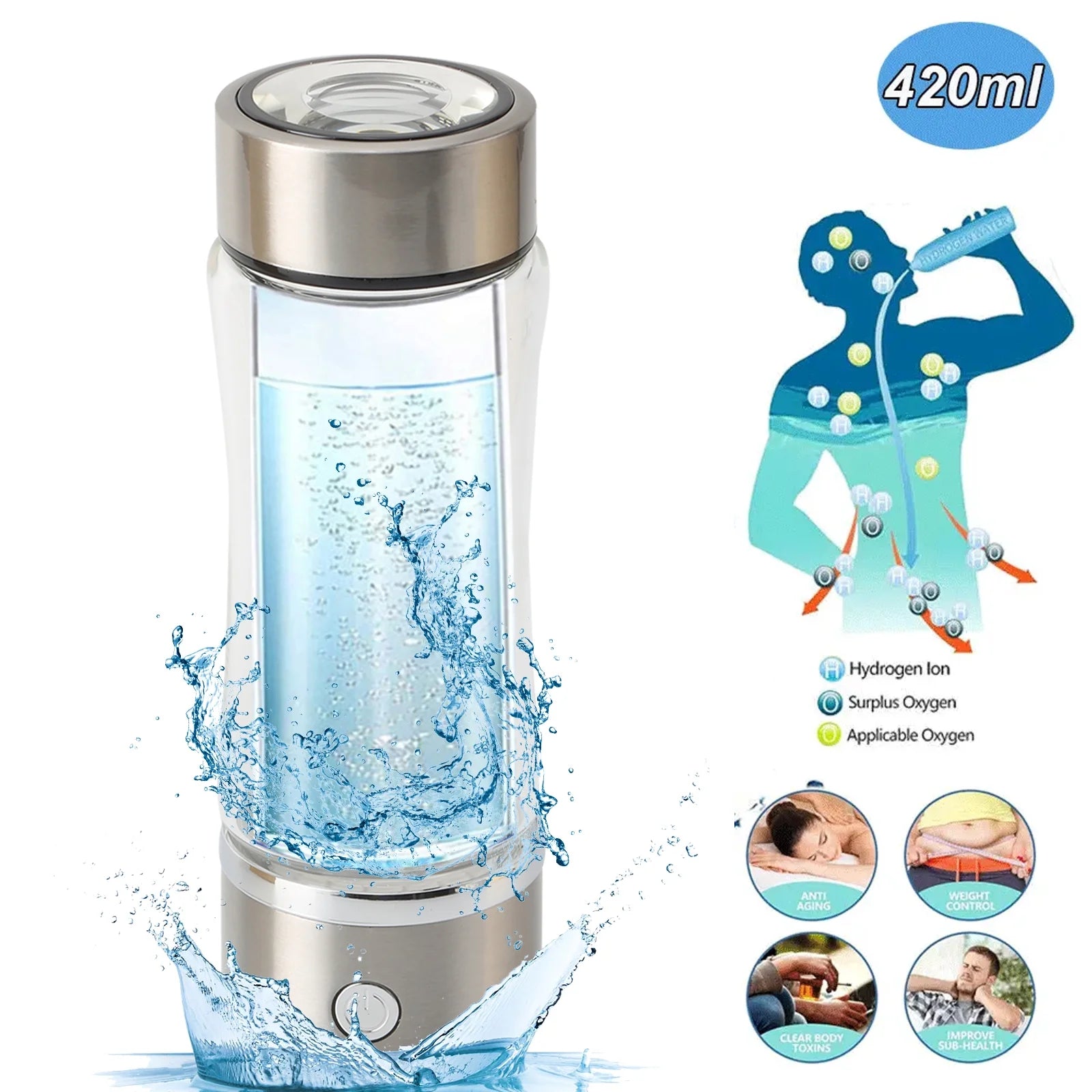 HydroPure™ Portable Hydrogen Water Ionizer