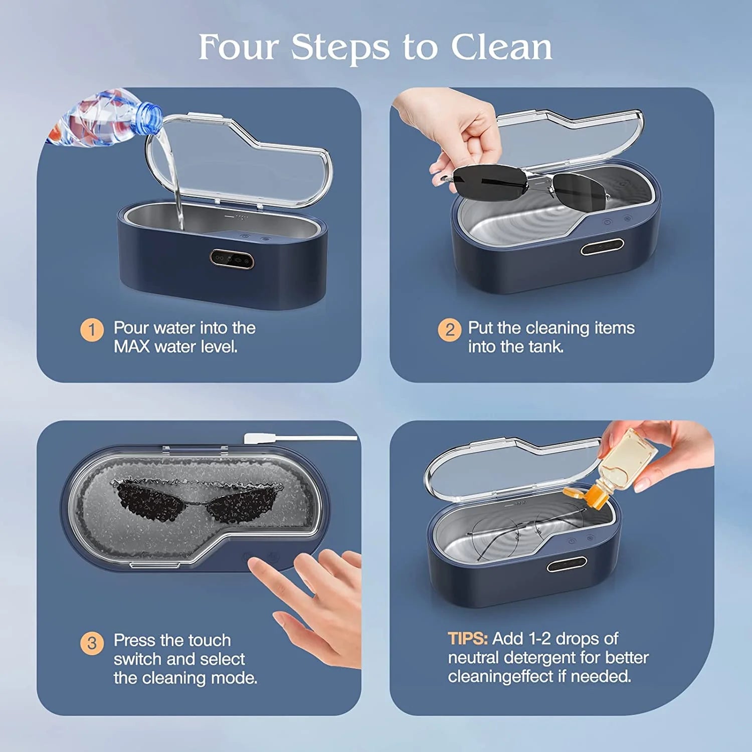 SparkClean™ Ultrasonic Jewelry Cleaner Machine