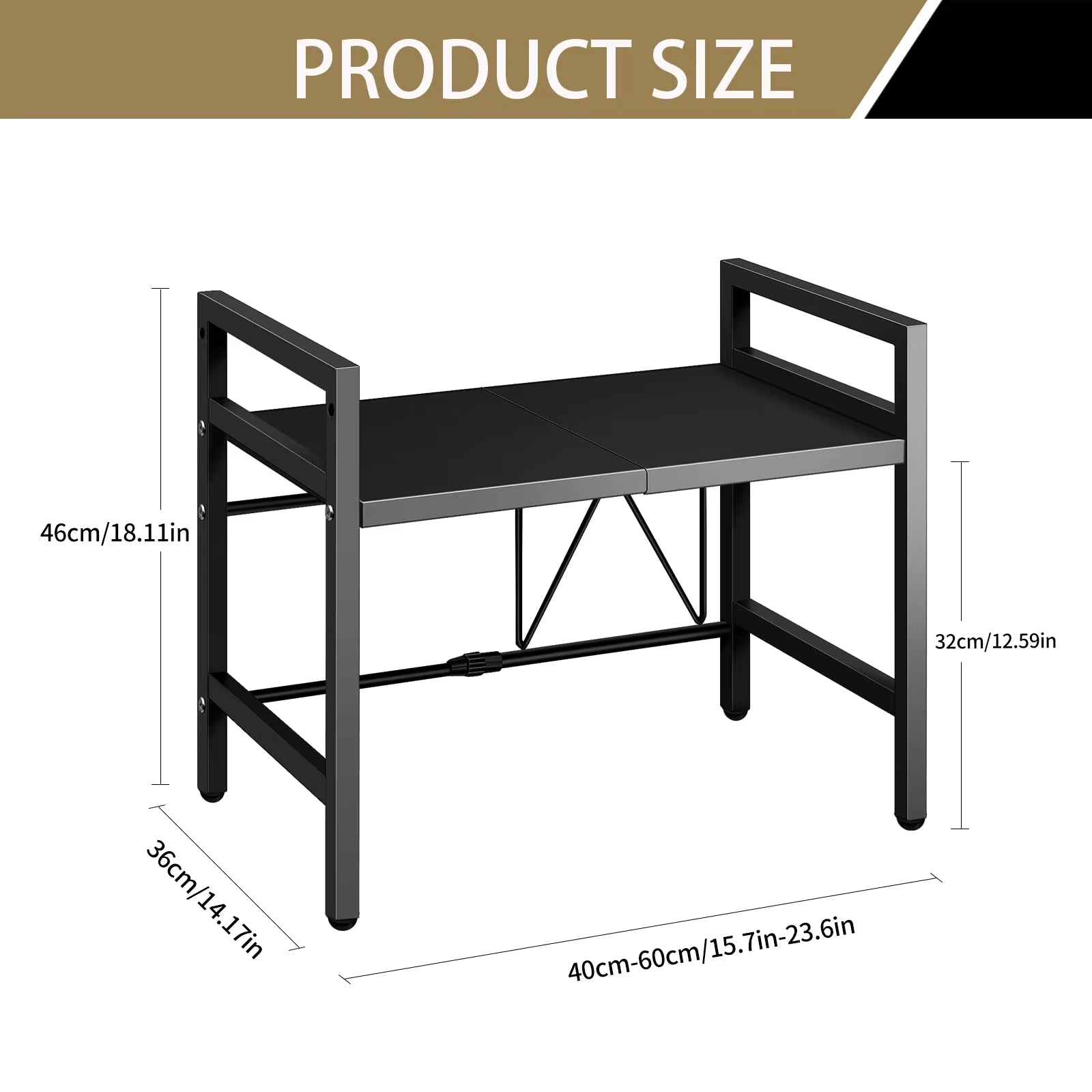 OrganizePro™ Expandable Microwave Shelf Organizer