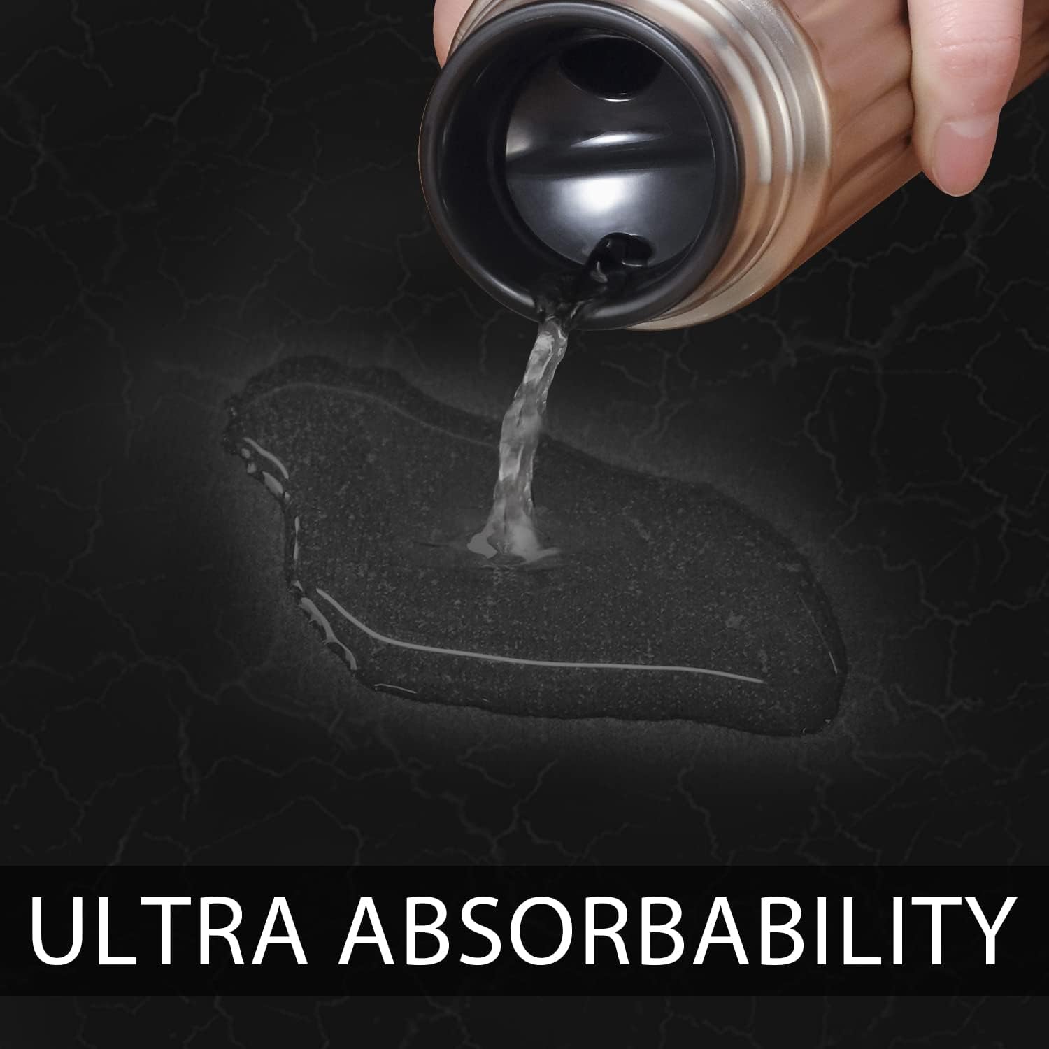 AquaLuxe™ Ultra-Thin Black Contour Bathroom Mat Set