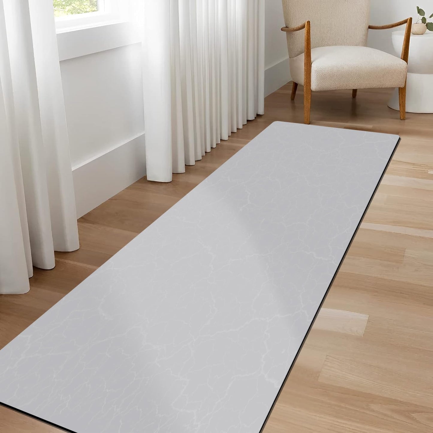 AquaLuxe™ Ultra-Thin Black Contour Bathroom Mat Set