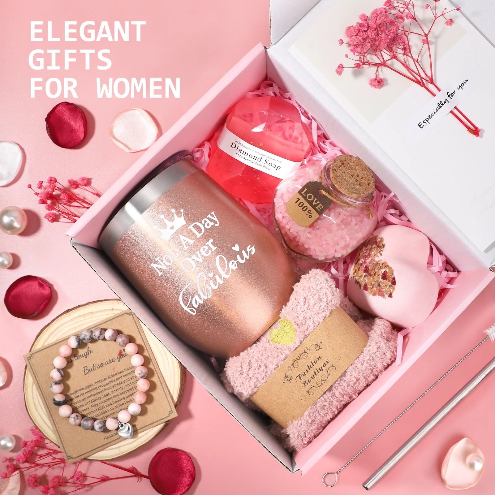 LuxeBloom™ Women's Day Gift Basket – 10 Pack