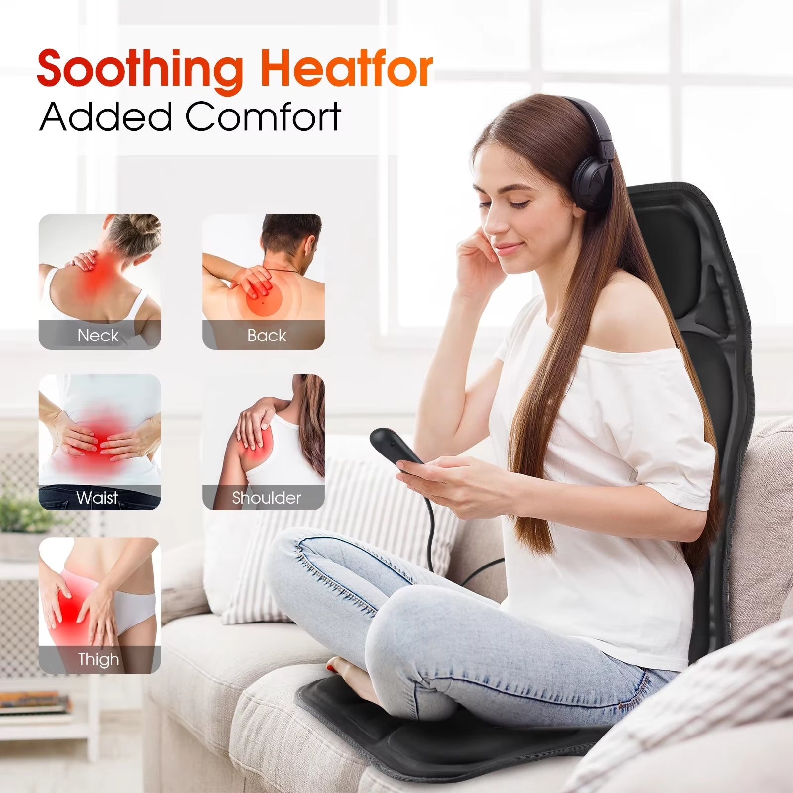 ThermoRelax™ Electric Back Massager Cushion