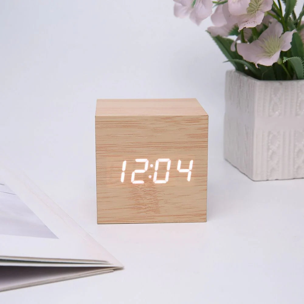 TimberTime™ Minimalist Wooden Table Clock