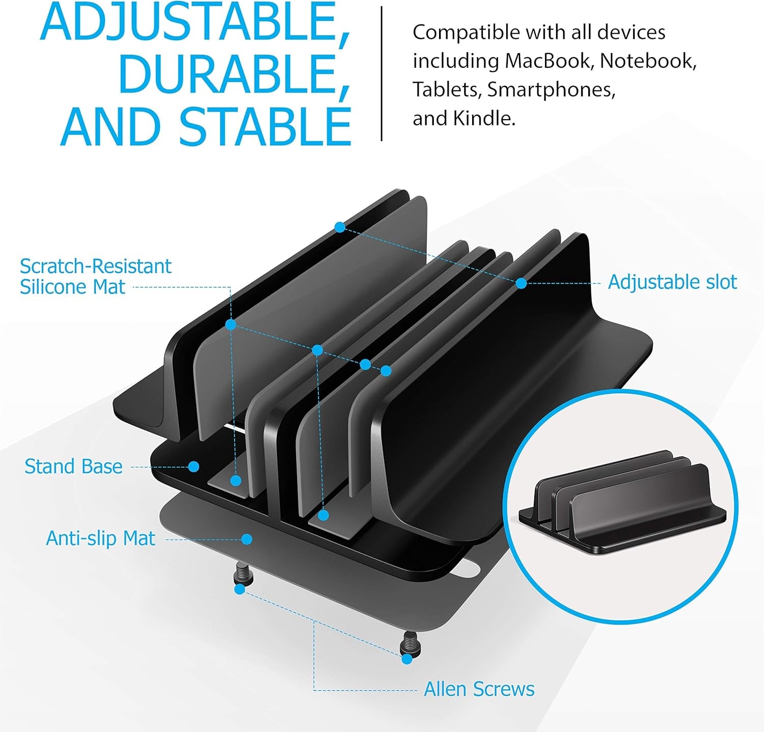 Elevate™ Dual-Slot Vertical Laptop Stand