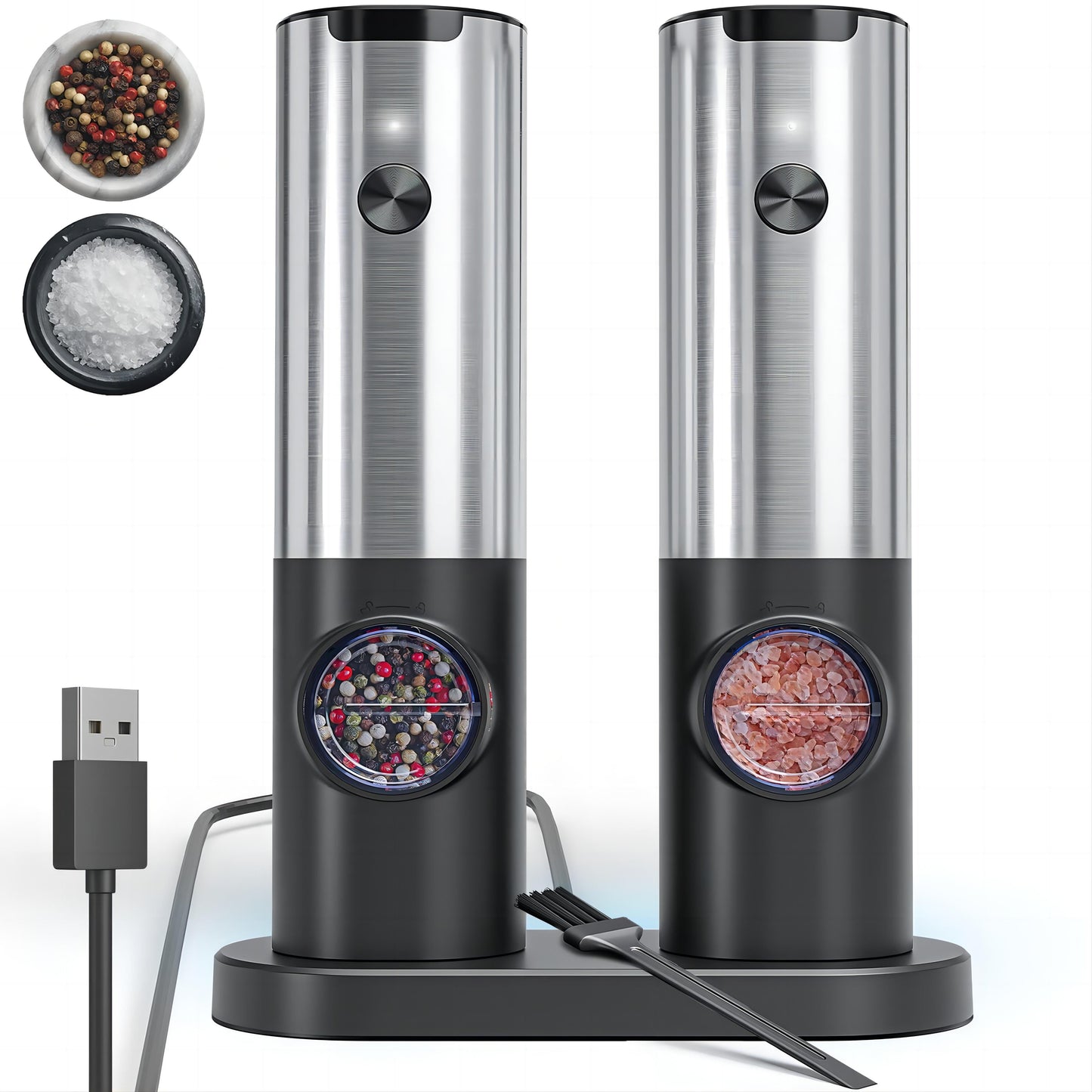 Electric Salt & Pepper Grinder™ – USB Rechargeable Mill
