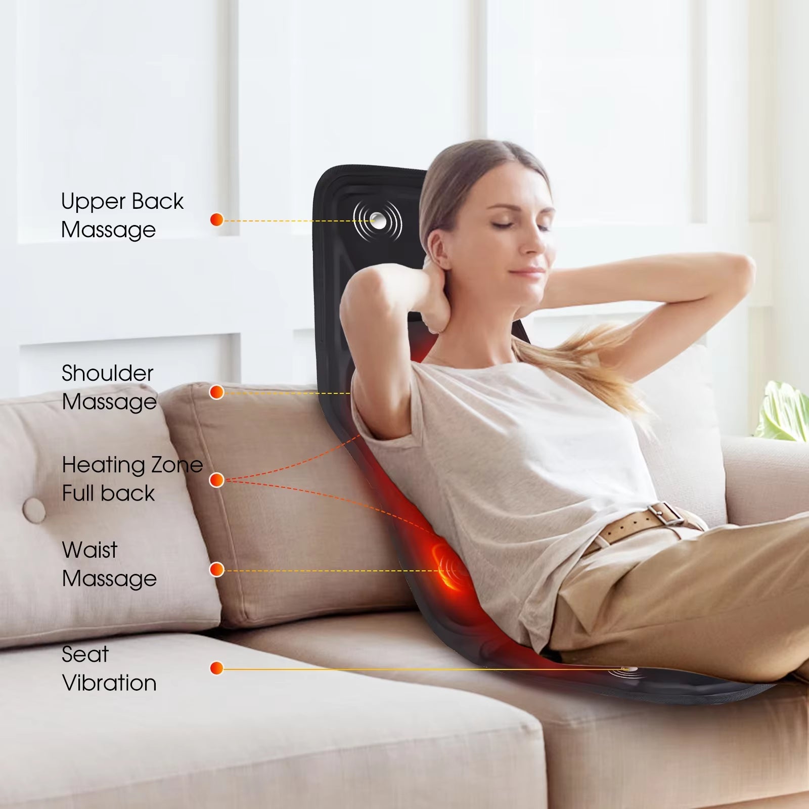 ThermoRelax™ Electric Back Massager Cushion