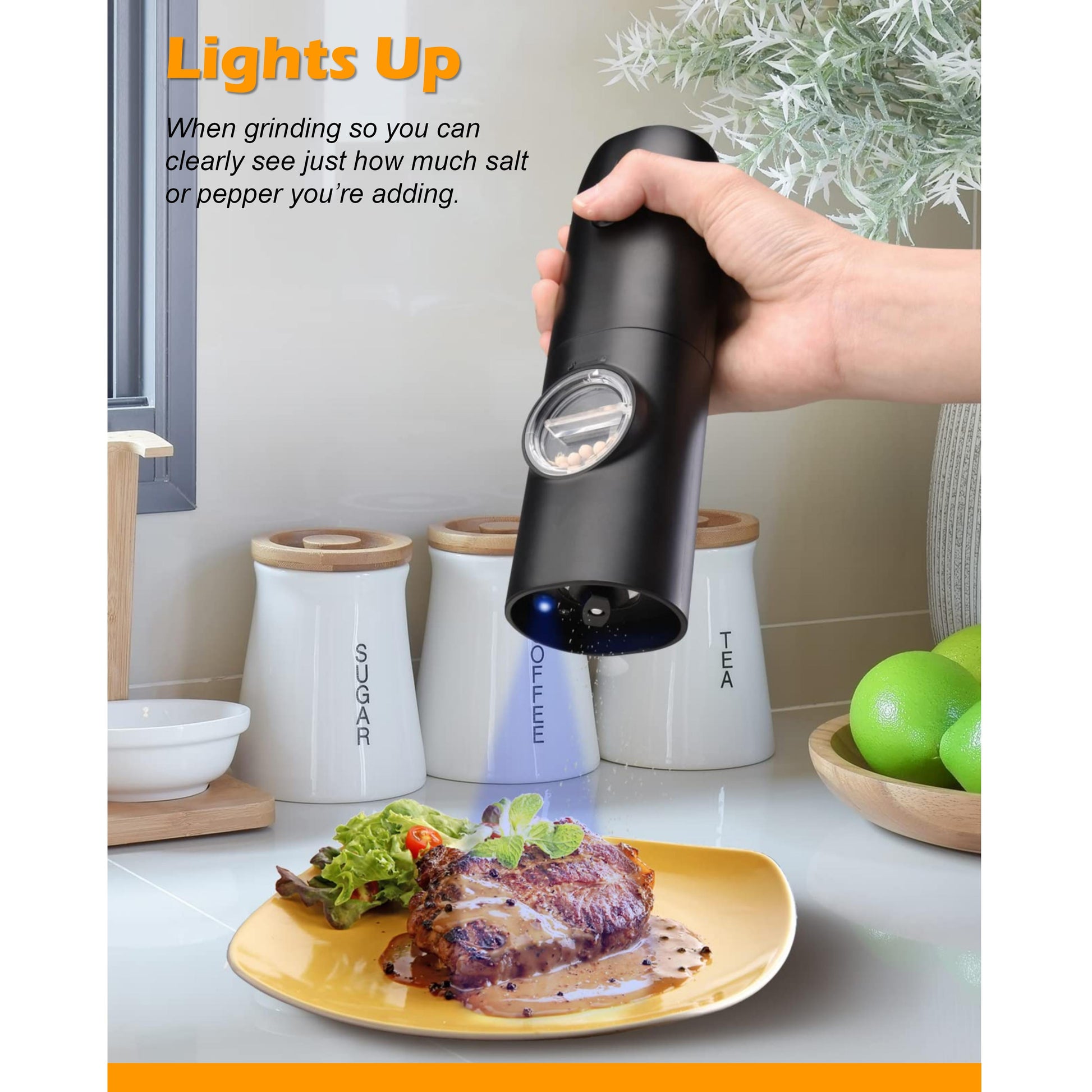 Electric Salt & Pepper Grinder™ – USB Rechargeable Mill