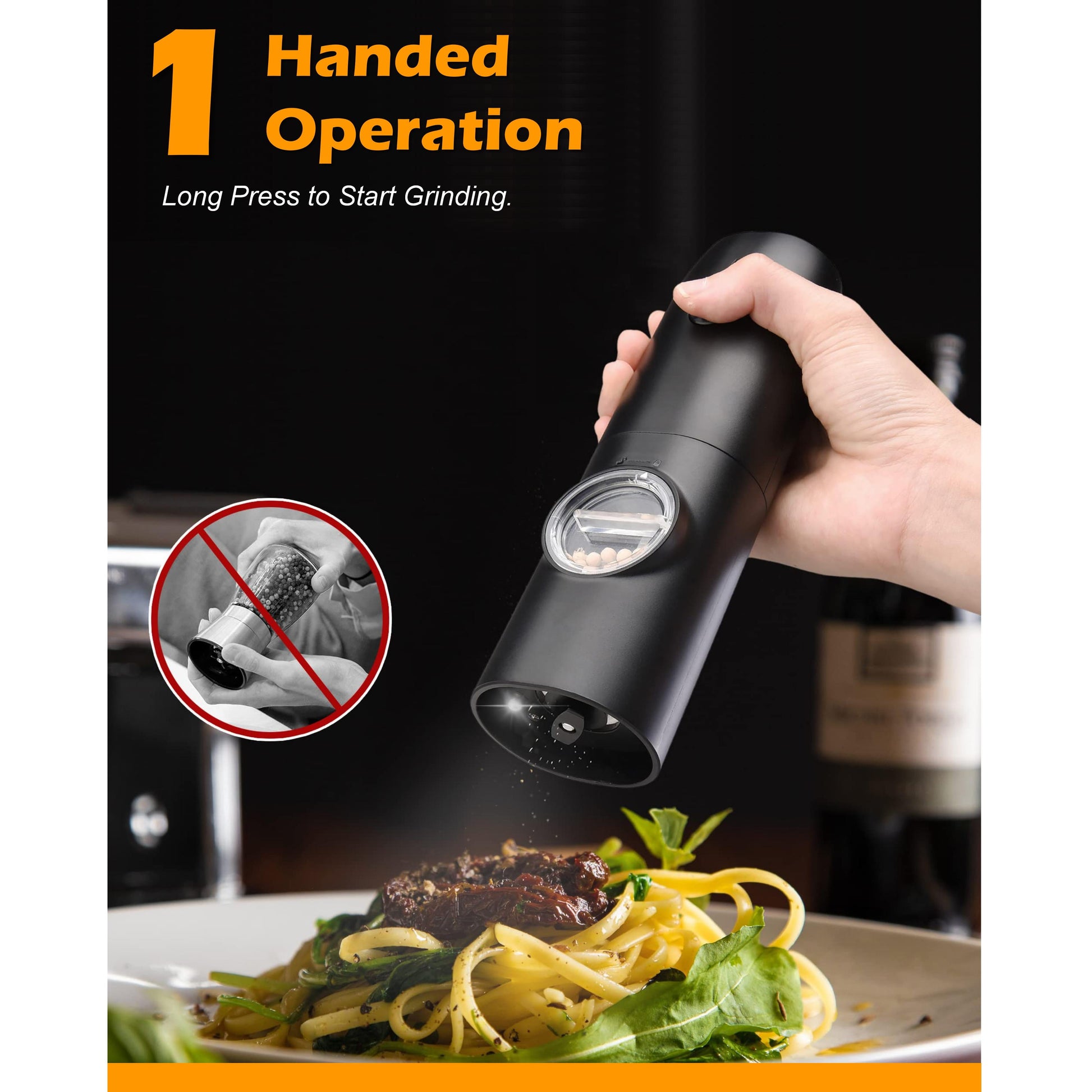 Electric Salt & Pepper Grinder™ – USB Rechargeable Mill