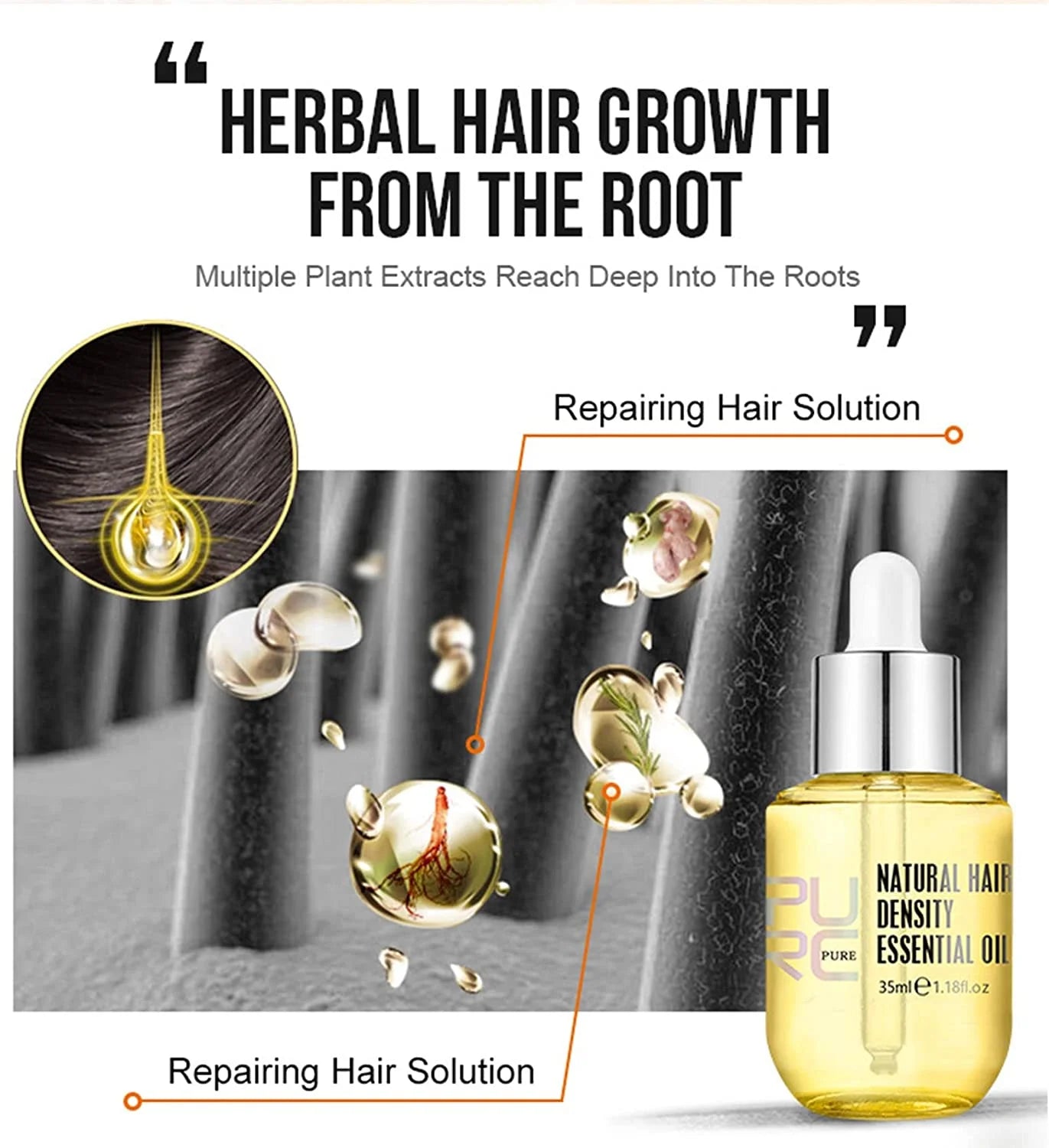 PURC™ Hair Density Essential Oil – Advanced Hair Growth Serum