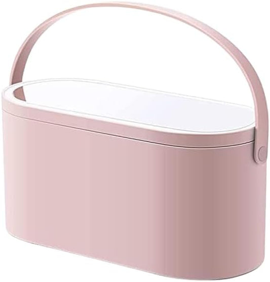 GlamGlow™ Travel Makeup Organizer with LED Mirror