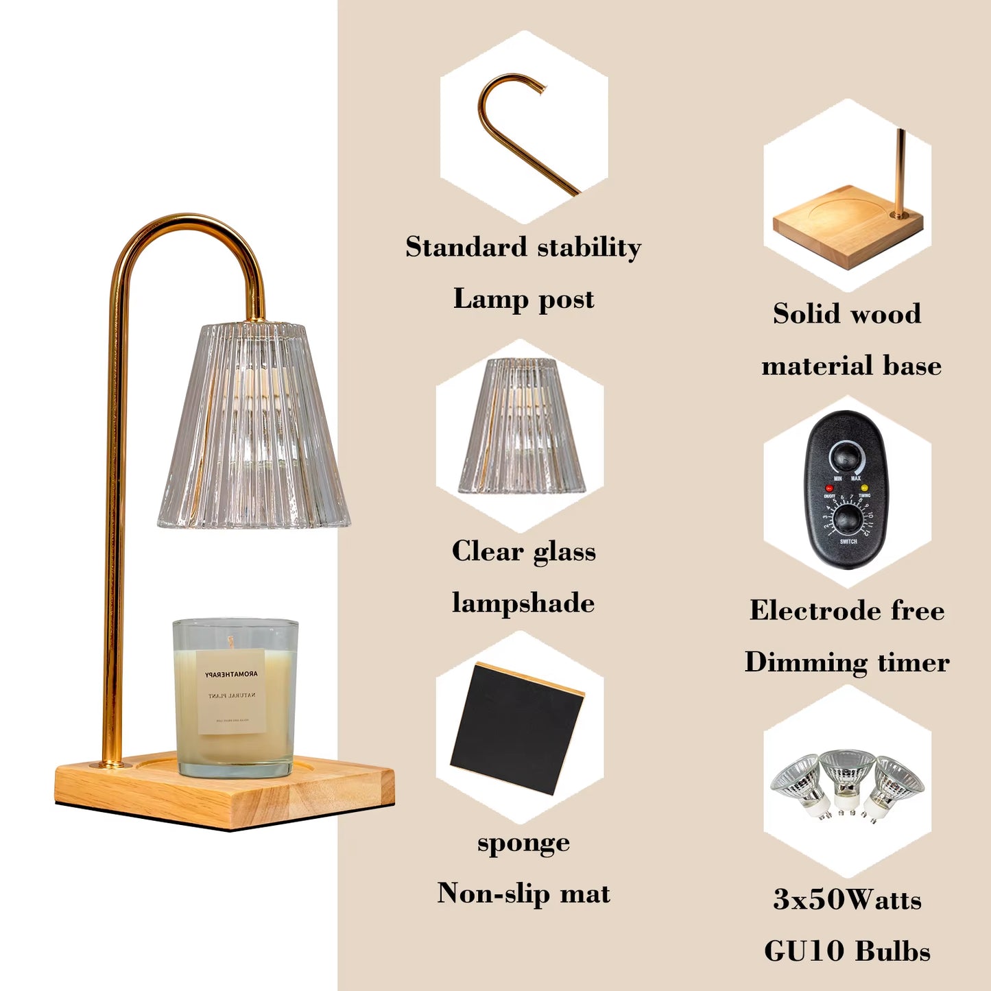 LumiGlow™ Candle Warmer Lamp