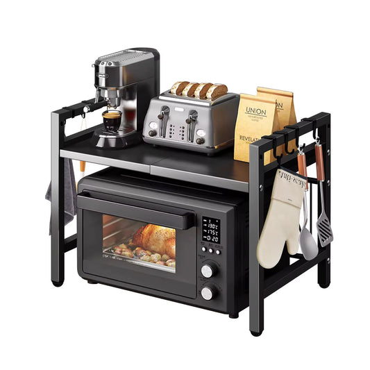 OrganizePro™ Expandable Microwave Shelf Organizer