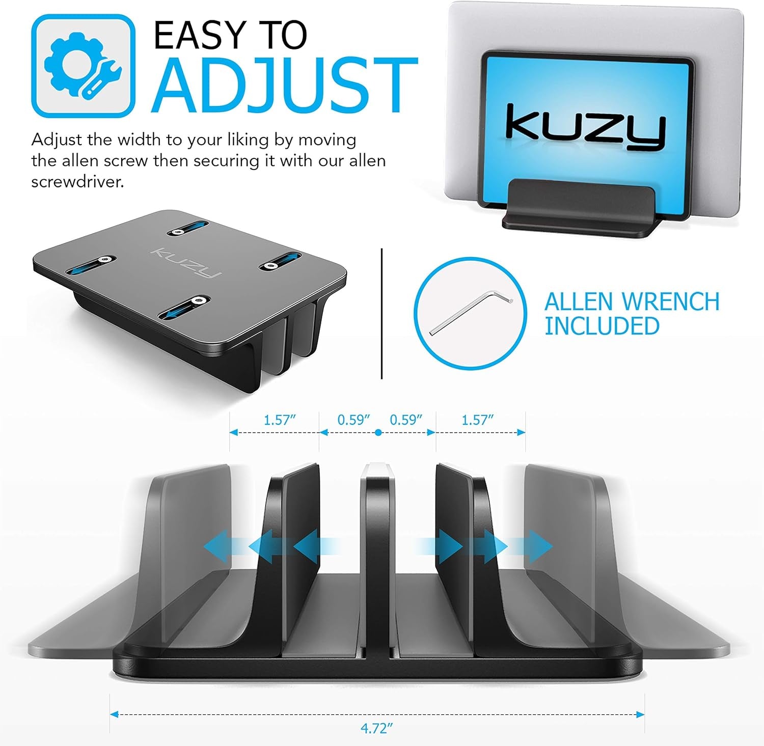 Elevate™ Dual-Slot Vertical Laptop Stand