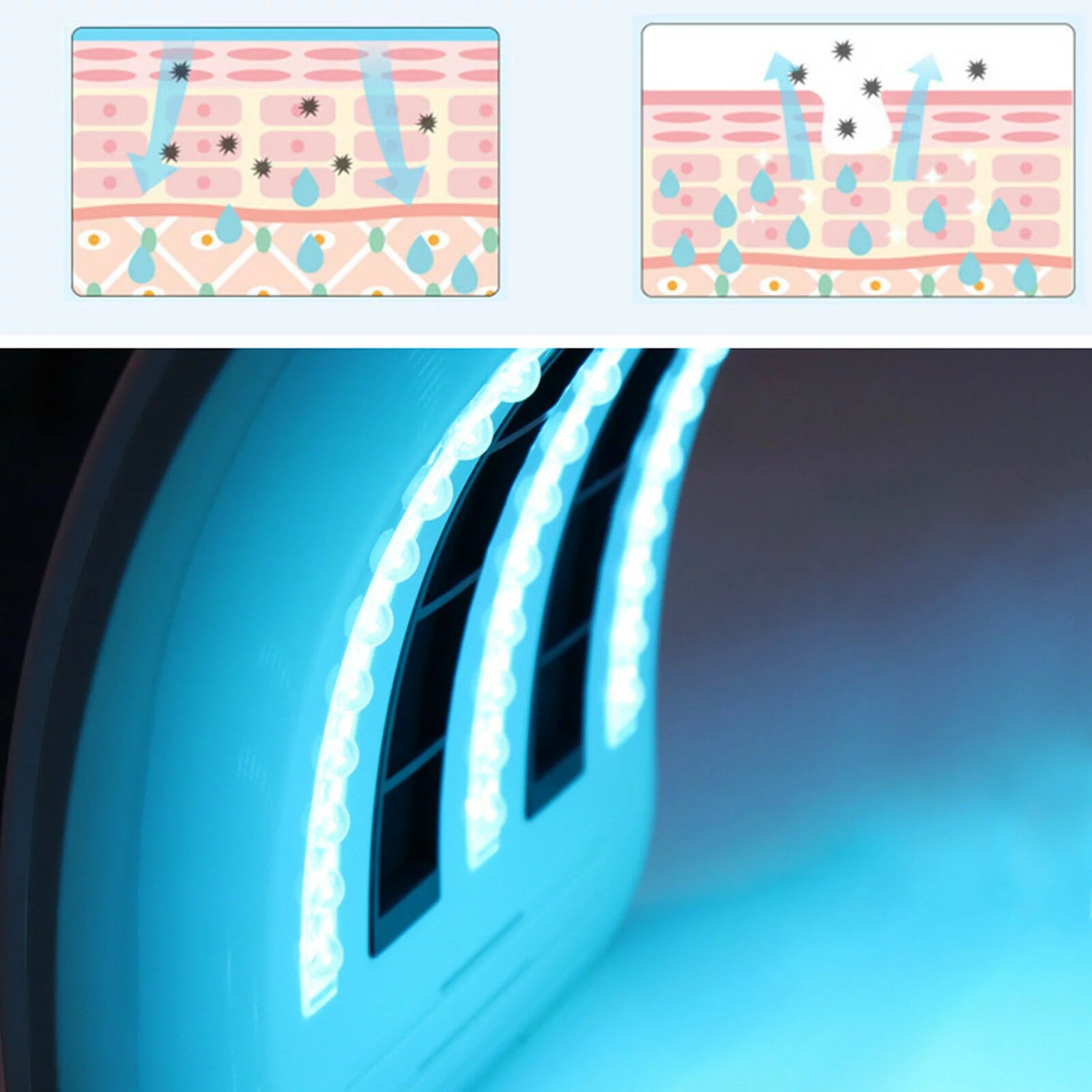 LumiGlow™ LED Light Therapy Facial Rejuvenation Device